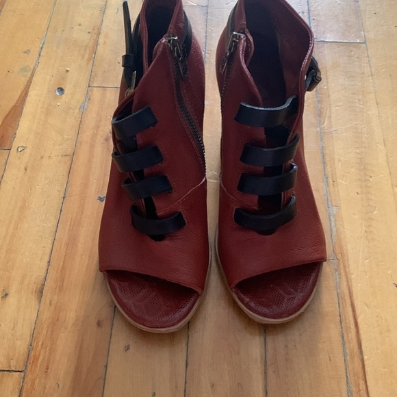 A.S.98 artsy funky heels lace up sandals - Picture 2 of 8